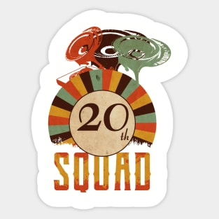 20th anniversary music squad, birthday gift vintage Sticker